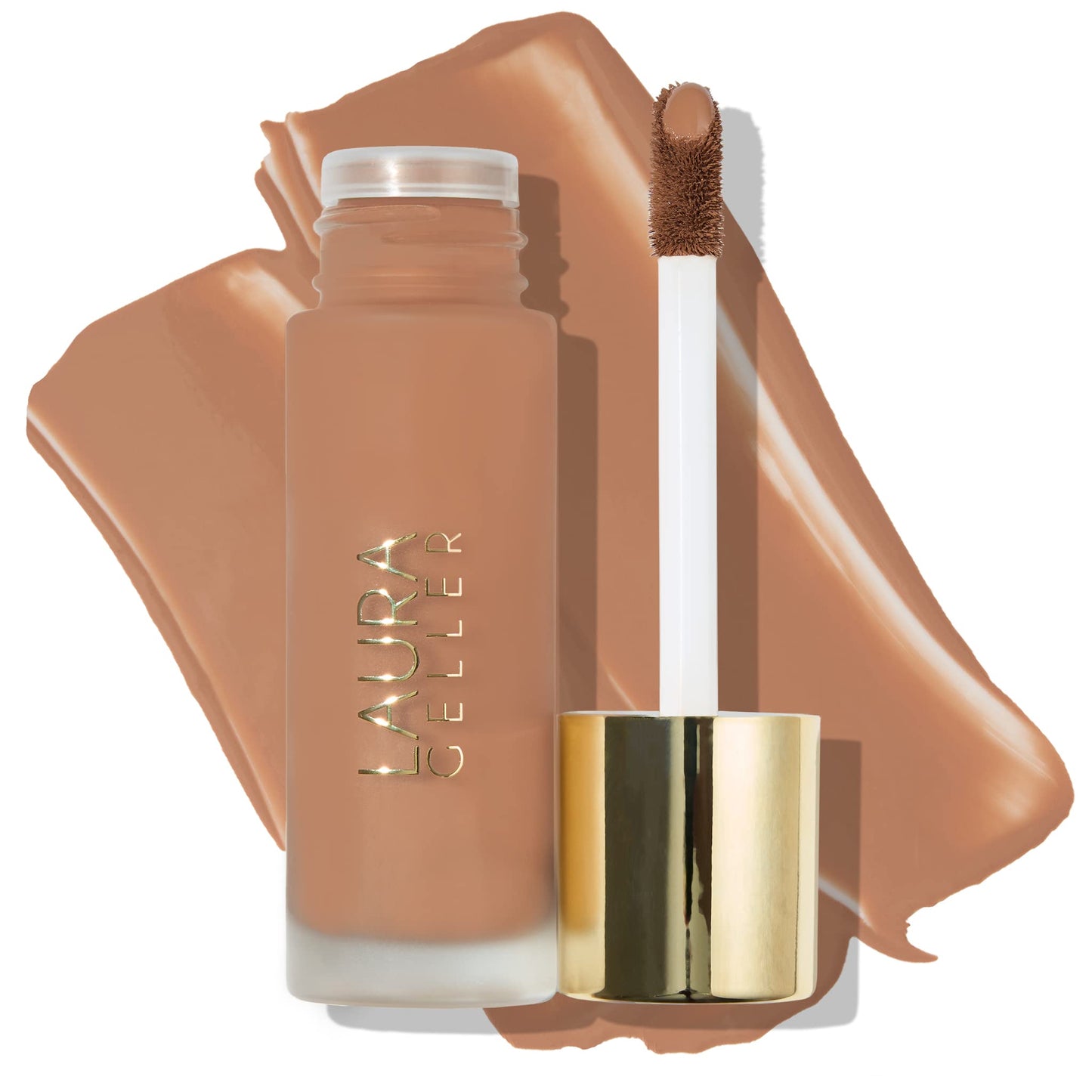 LAURA GELLER Double Take Liquid Foundation | Medium to Full Coverage, Natural Matte Finish, Medium