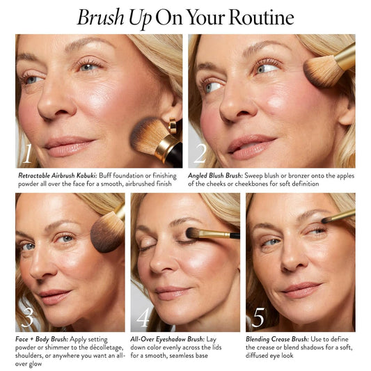 LAURA GELLER NEW YORK Cosmetic Professional Makeup Brushes - Cruelty-Free - 05 Full Face Brush Set 5pc