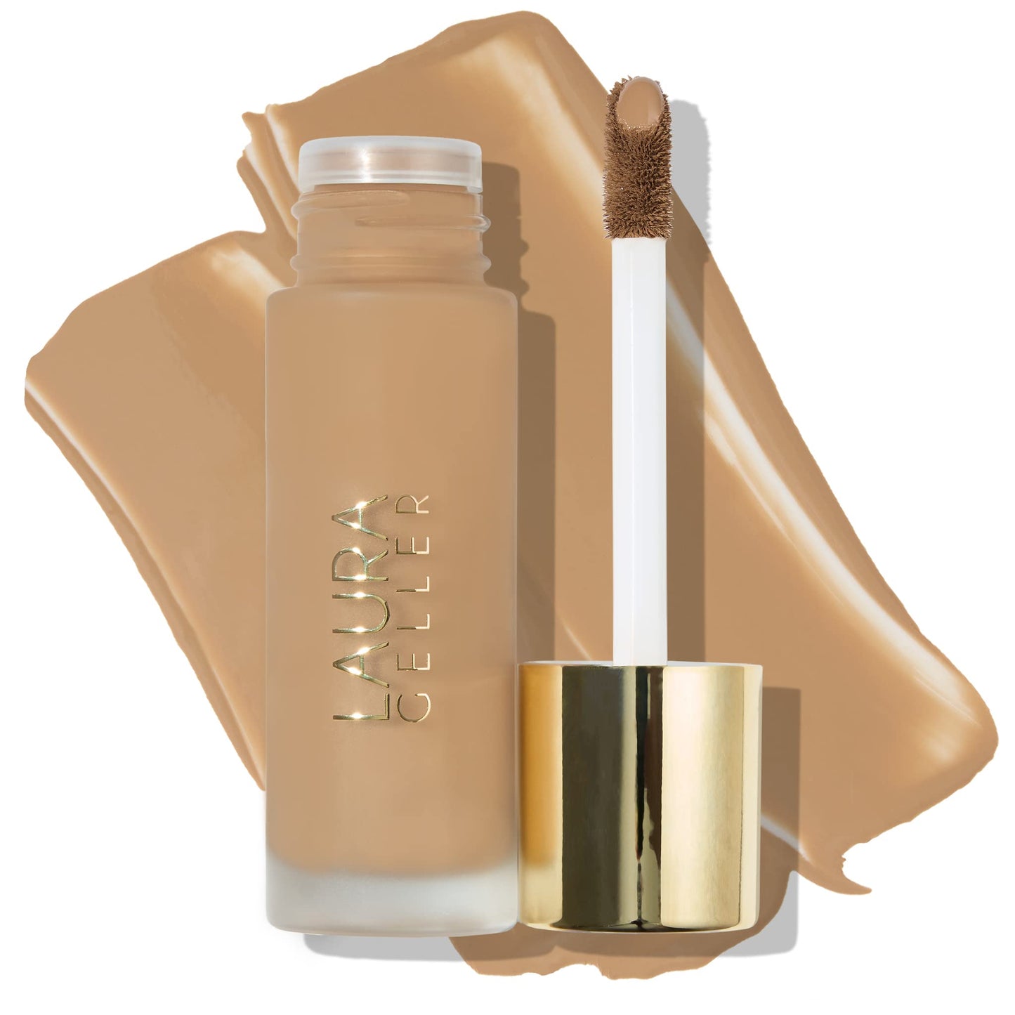 LAURA GELLER Double Take Liquid Foundation | Medium to Full Coverage, Natural Matte Finish, Medium