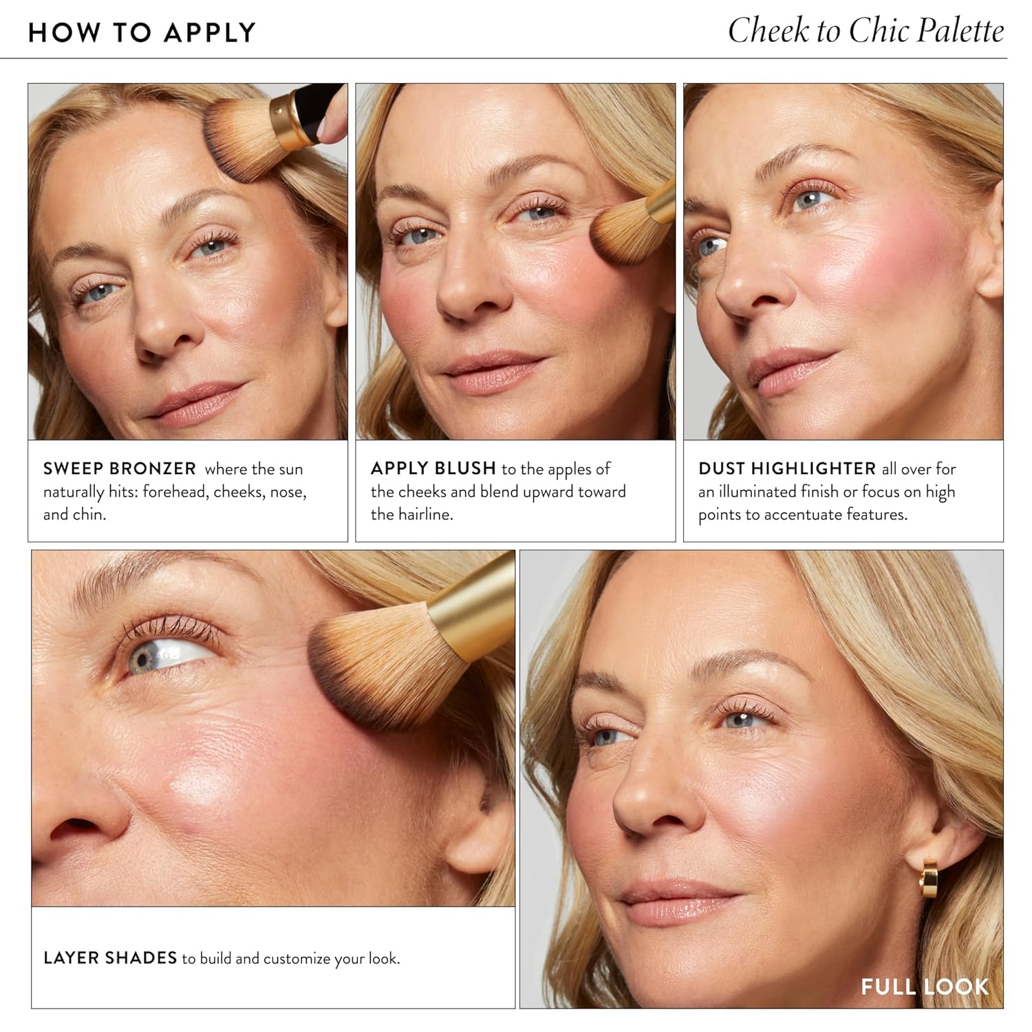 LAURA GELLER NEW YORK Cheek to Chic Tropical Glow Baked Face Palette | Includes 2 Blushes, 2 Bronzers and 2 Radiant Highlighters